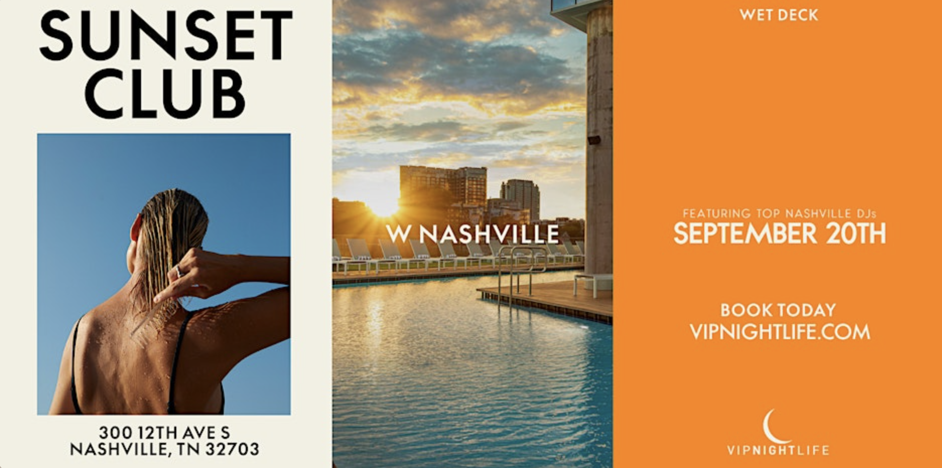 Sunset Swim Club Pool Party at W Nashville's WET Deck