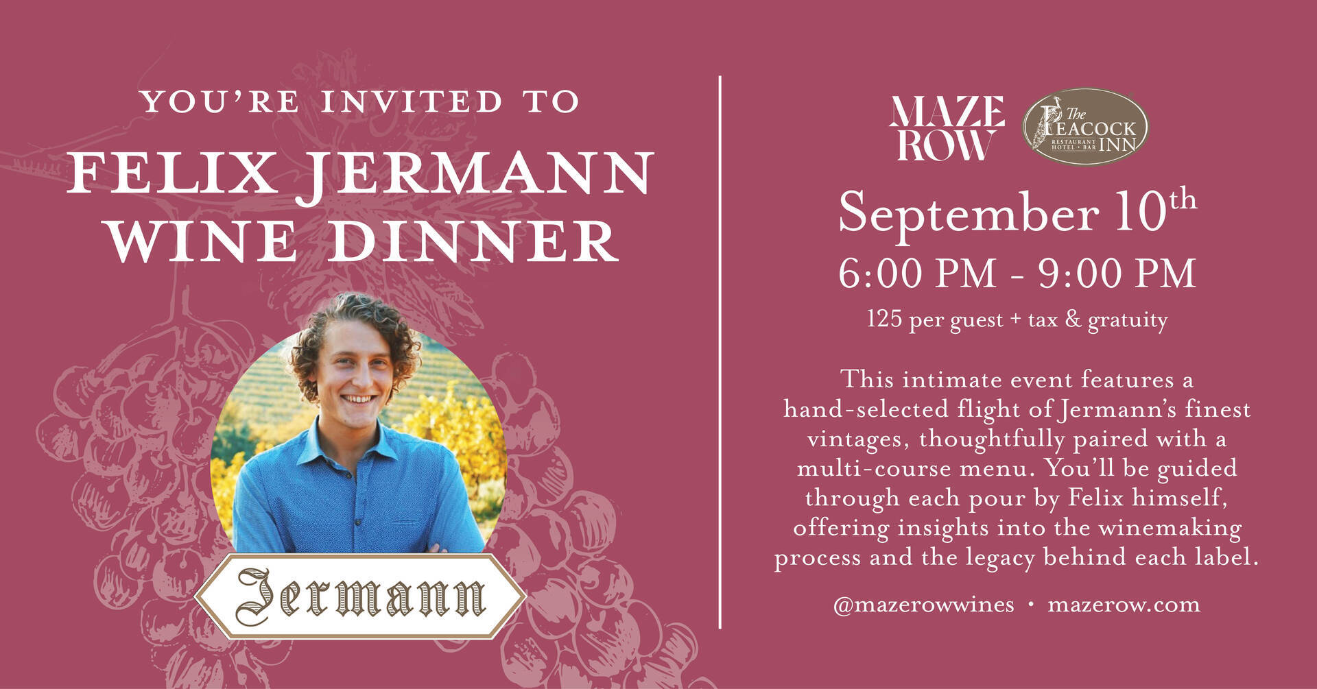 Felix Jermann Wine Dinner