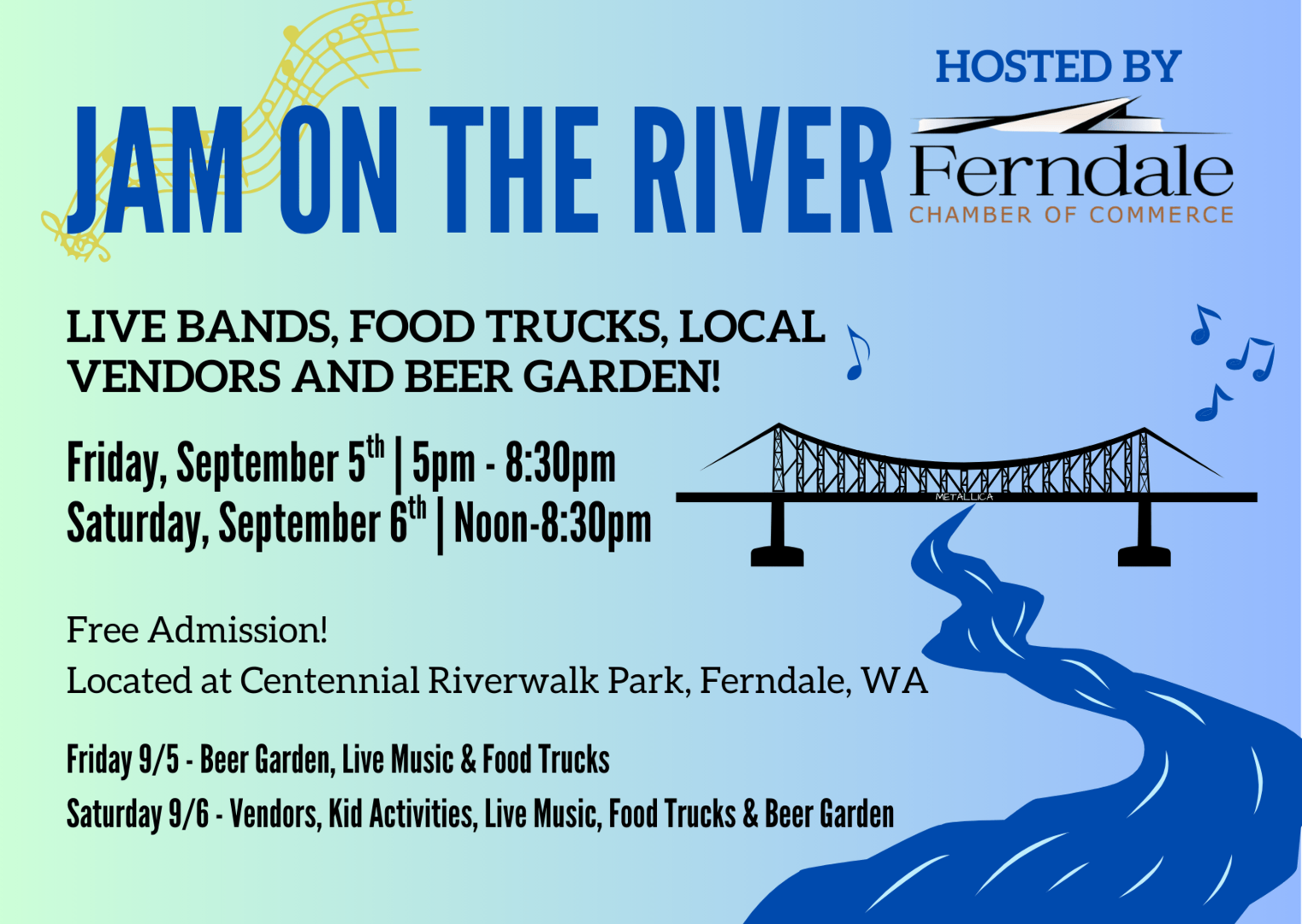 Jam on The River 2025 - Live Music & Family Friendly Festival