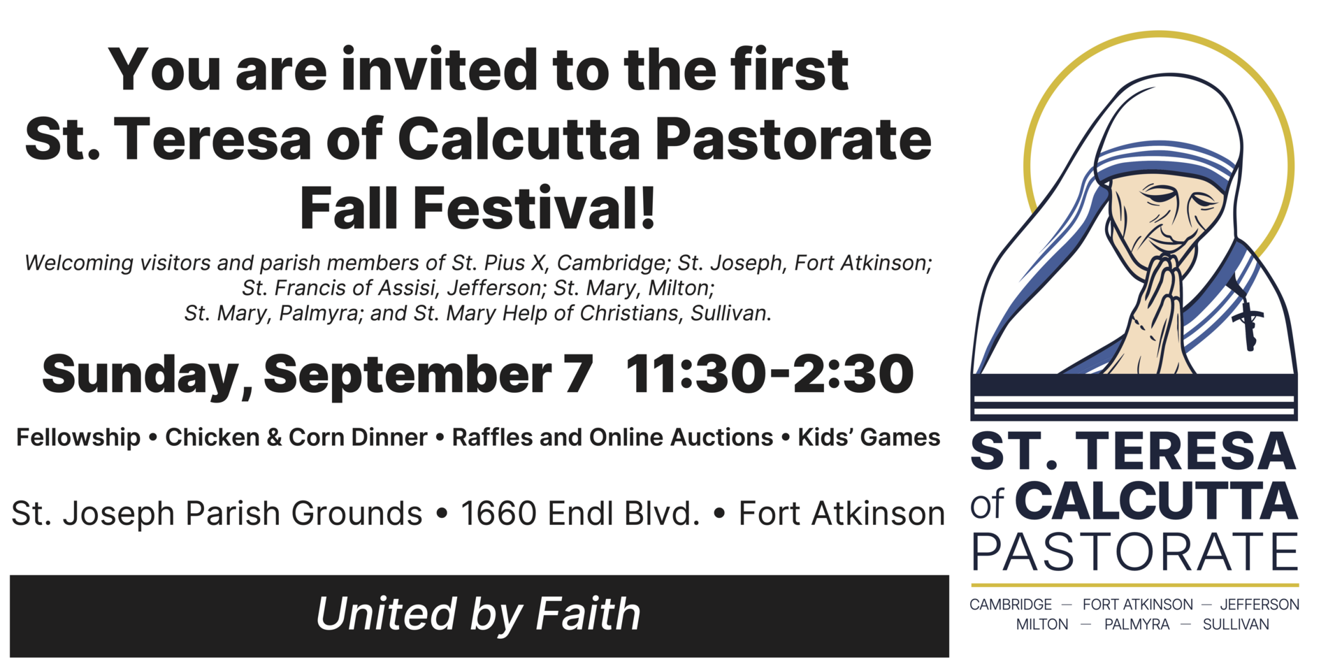 St. Teresa of Calcutta Pastorate First Annual Chicken and Corn Dinner/Fall Festival