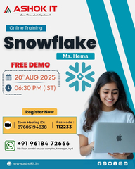 Join Snowflake Online Course by Ms. Hema – Starts 20th Aug 2025