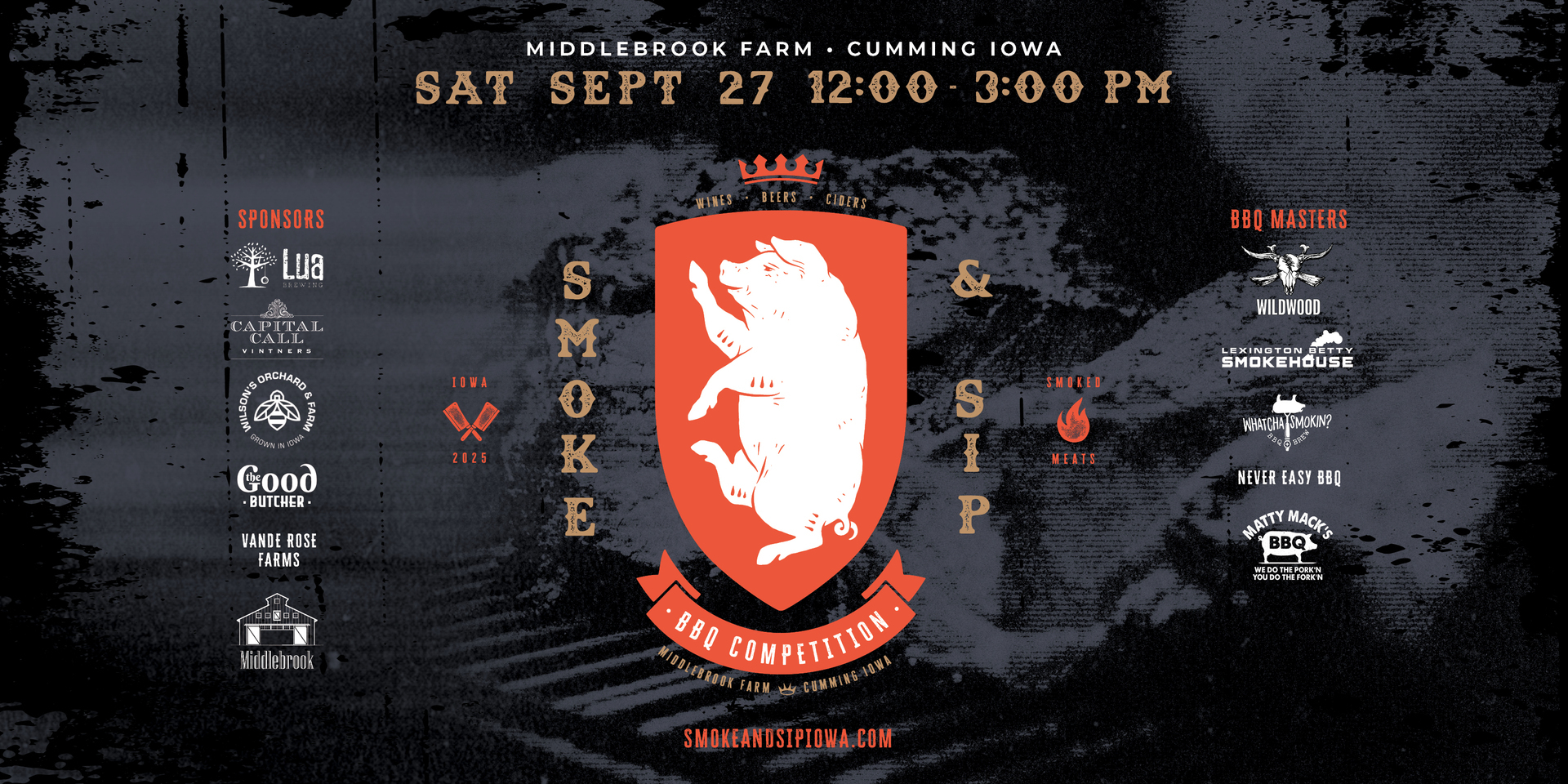 Smoke & Sip at Middlebrook Farm: Iowa’s Premier BBQ & Drink Festival