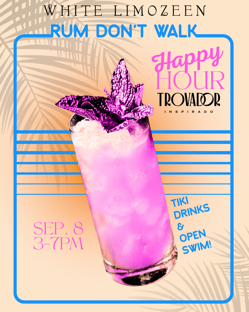 Trovador Inspirado Happy Hour Pool Party at White Limozeen
