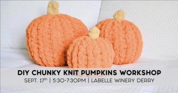 CHUNKY KNIT STUFFED PUMPKIN DIY WORKSHOP (9/17/25 - DERRY)