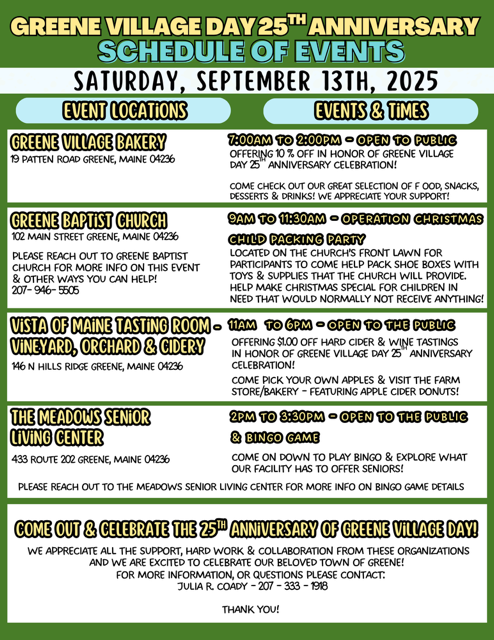 Greene Village Day - Greene Village Day