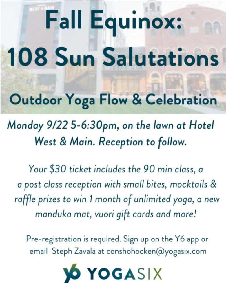 Autumn Equinox Yoga with YogaSix Conshohocken