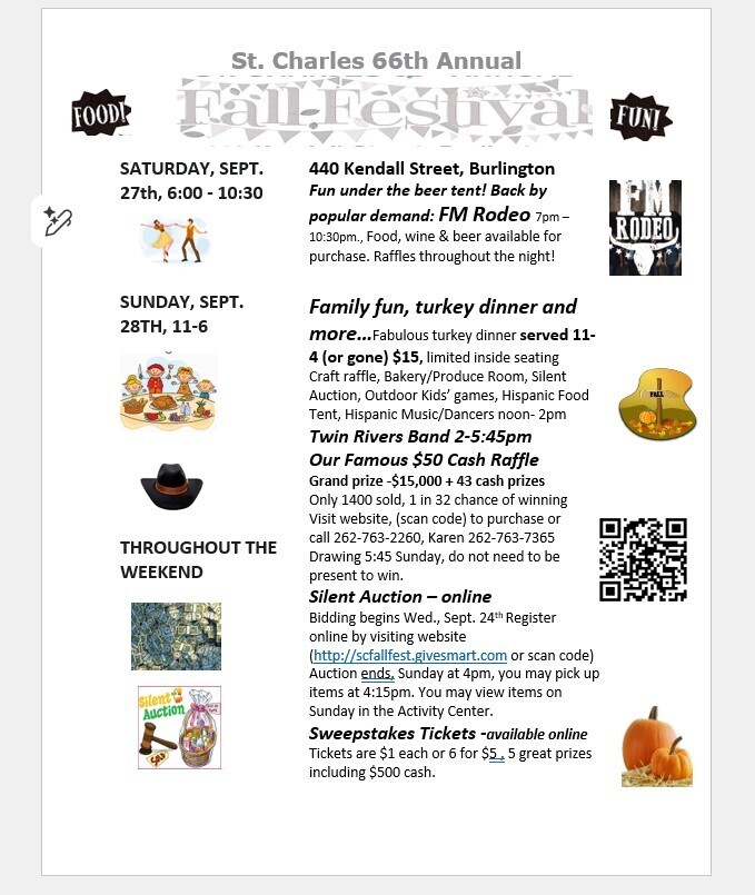 St. Charles 66th Annual Fall Festival and Turkey Dinner