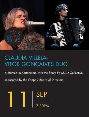 The 19th Annual New Mexico Jazz Festival presents Claudia Villela & Vitor Gonçalves