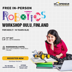 In-Person Free Robotics/Math Workshop for Kids at Oulu, Finland (7-14)