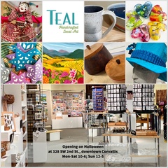 TEAL Artist Co-op runs Oct. 31-Dec 27 at 328 SW 2nd St. Corvallis. Mon-Sat 10-6 \ Sun Noon-5