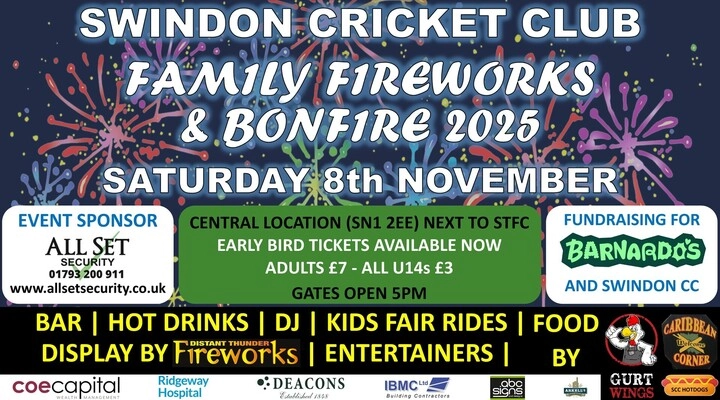 Swindon Cricket Club Family Fireworks This Is Wiltshire Events