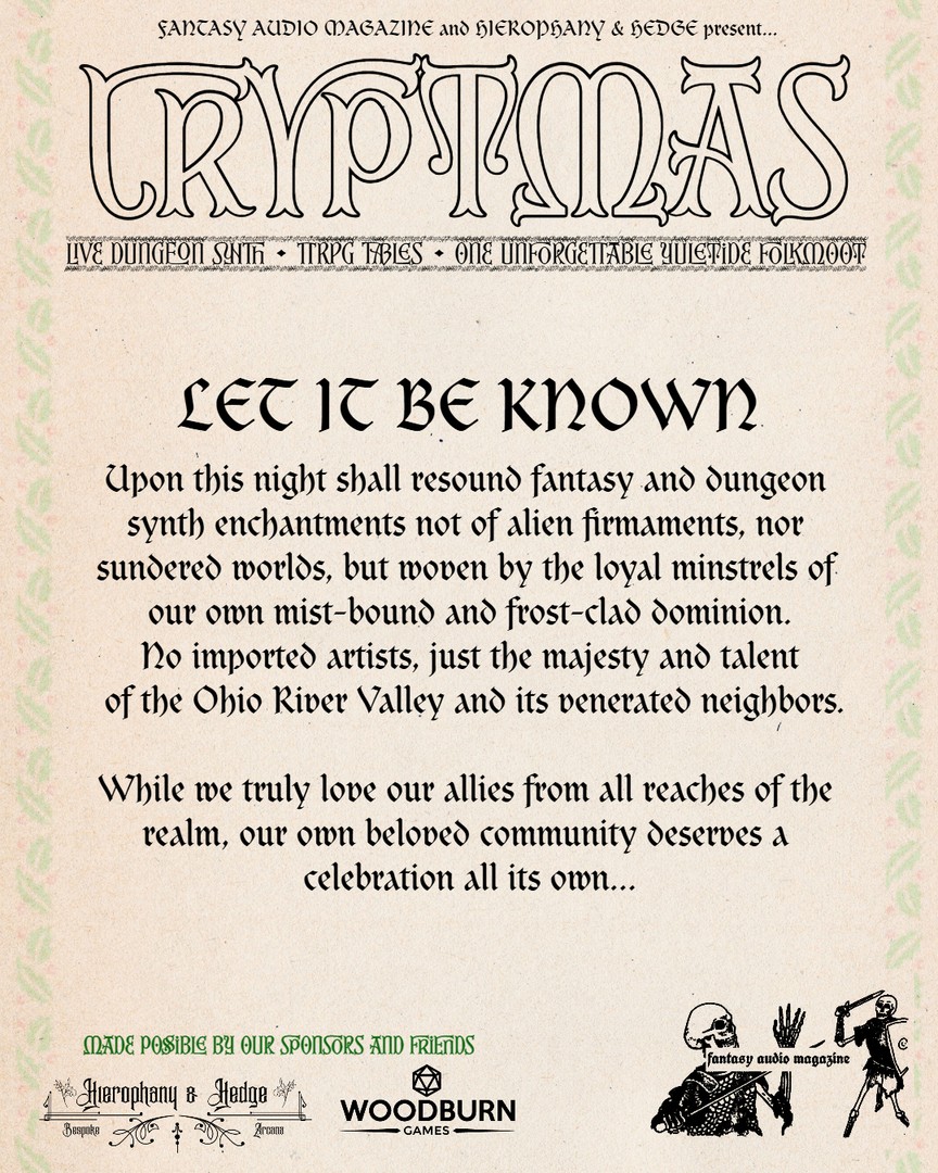 Cryptmas Con: Live Dungeon Synth & TTRPG Festival - Cryptmas Con: Live Dungeon Synth & TTRPG Festival