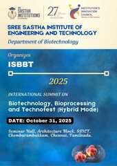 International Summit on Biotechnology, Bioprocessing and Technofest (Hybrid Mode)