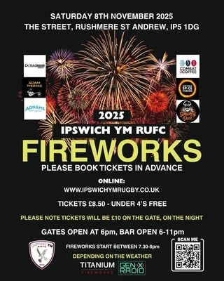 Ipswich Star Events IPSWICH YM RUFC FIREWORKS DISPLAY 2025