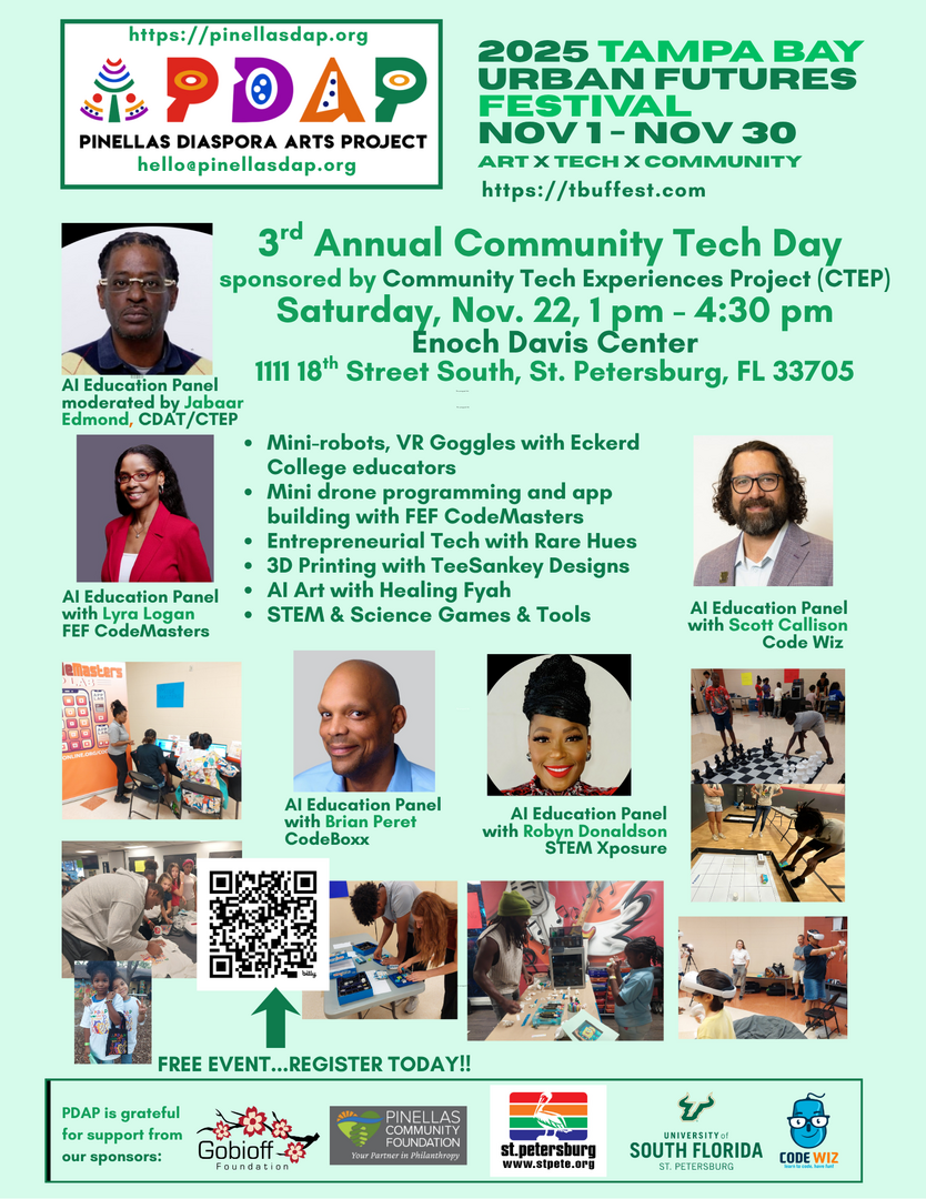Free Family Community Tech Day & Comicon at Enoch Davis Center, St. Pete, Nov 22, 2025