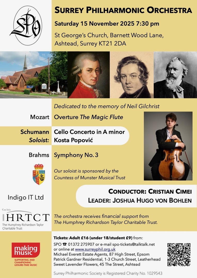 Surrey Philharmonic Orchestra Concert, 15th November