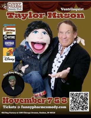 Elkhart Truth Events Taylor Mason, Ventriloquist in Goshen A night