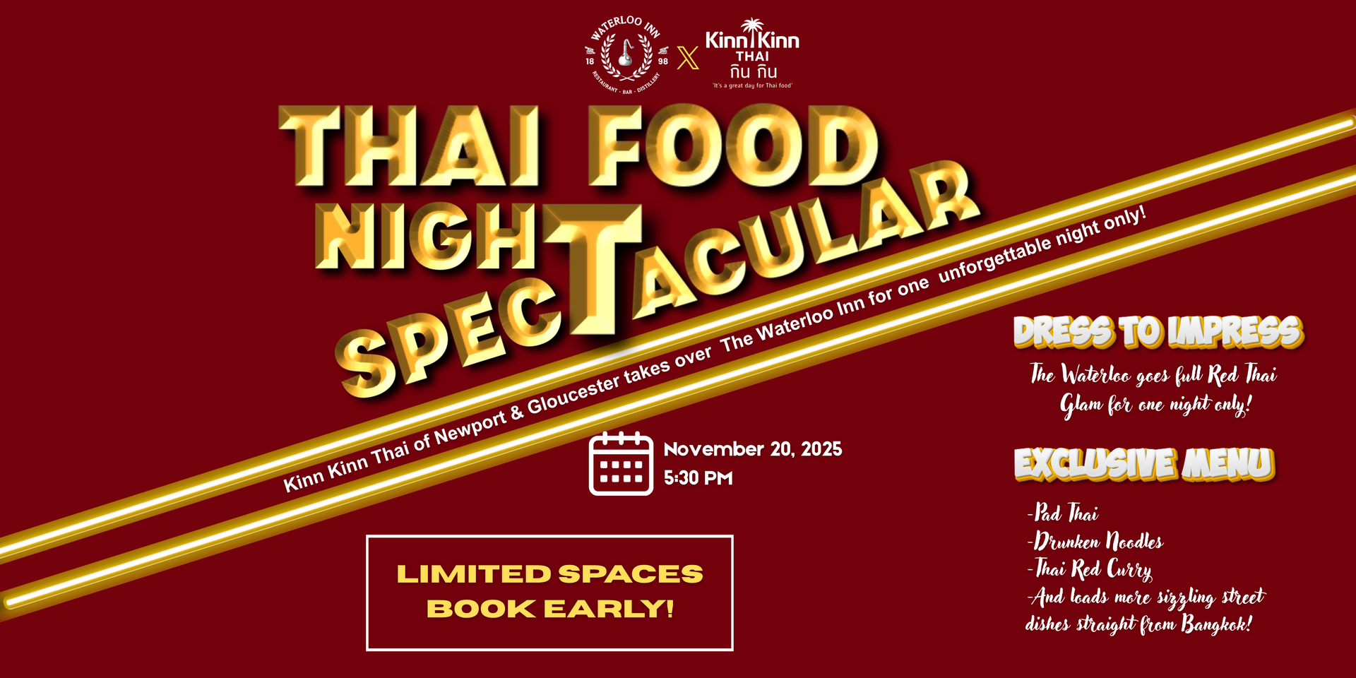 Thai Food Night Spectacular at Waterloo Inn