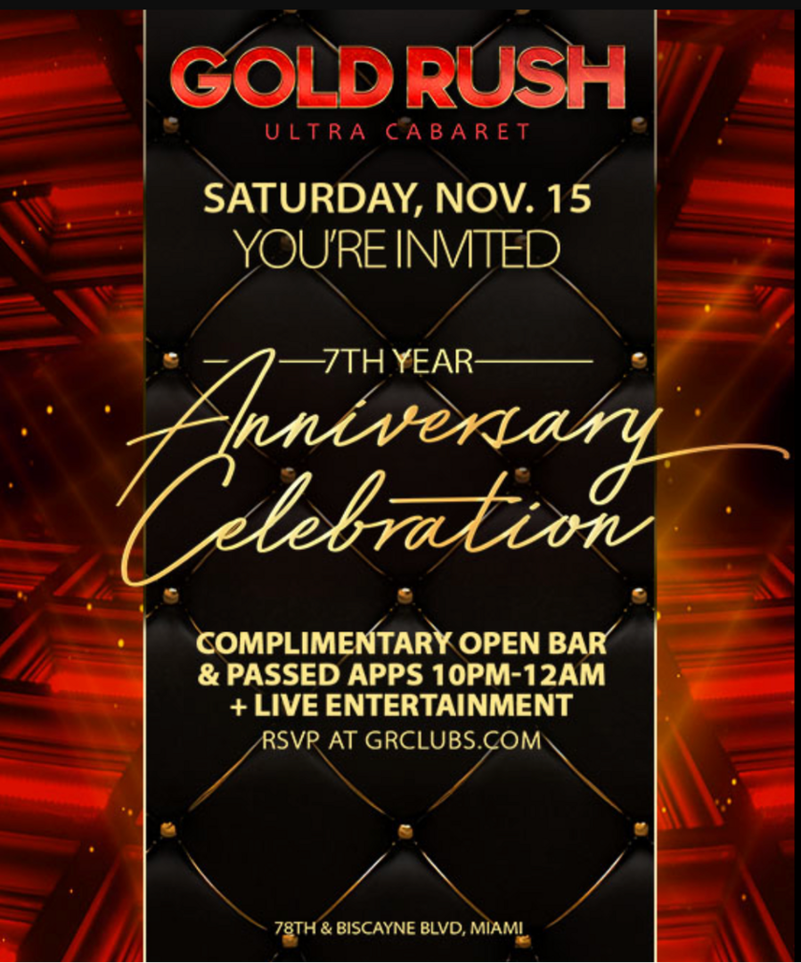 Gold Rush 7th Year Anniversary Celebration