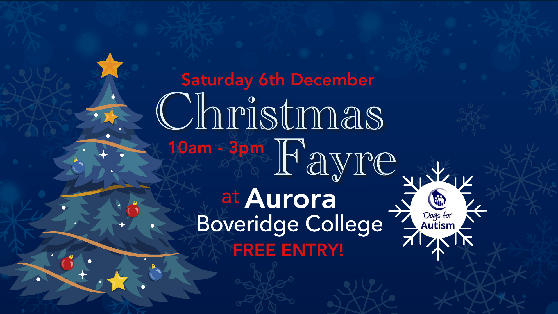 Christmas Fayre, 6th December, Boveridge College, BH21 5RT
