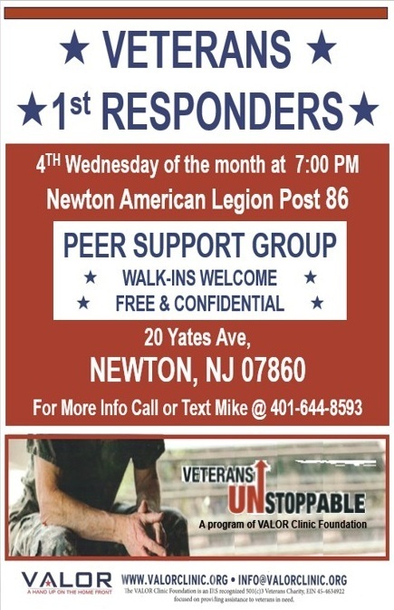 Veterans & 1st Responders PTSD Support Group Monthly Meeting - NEWTON