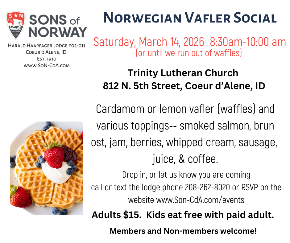 Sons of Norway Norwegian Waffle Breakfast
