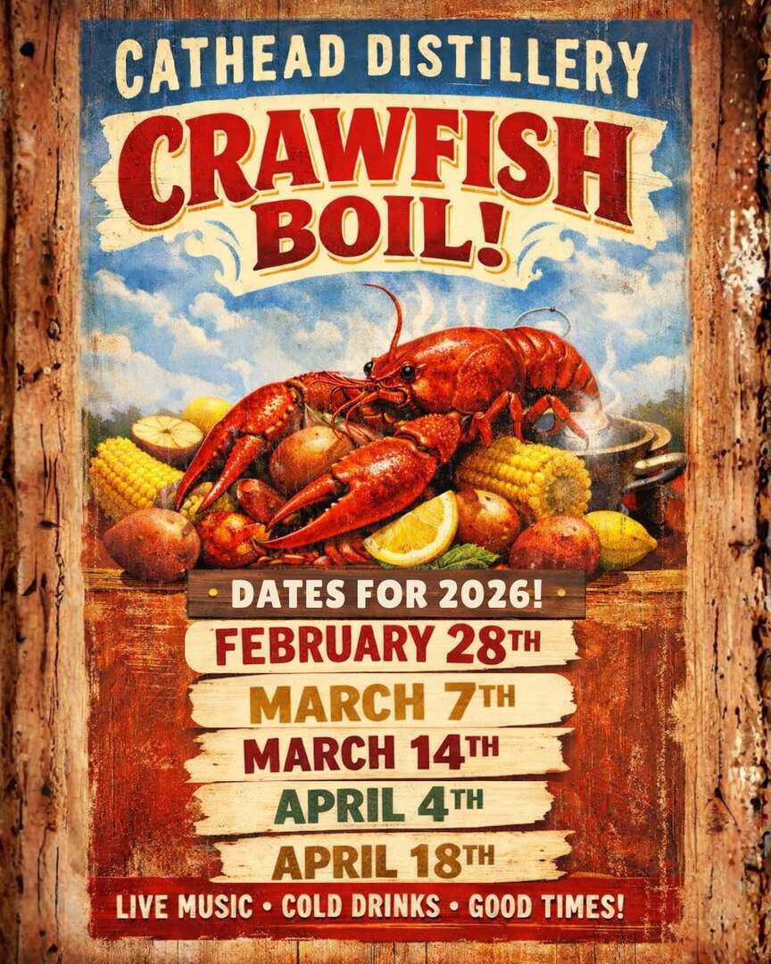 Cathead Distillery Crawfish Boil Series