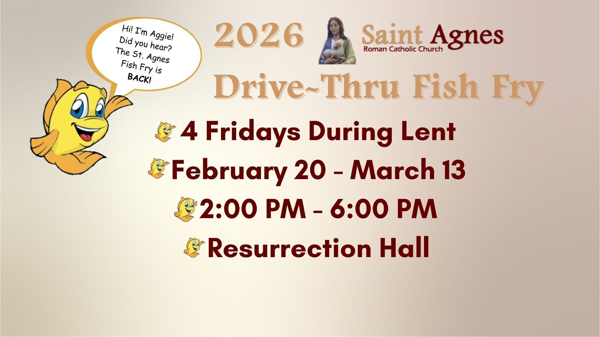 St. Agnes Drive-Thru Fish Fry