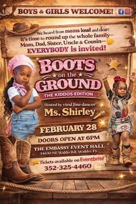 Event image for Boots on the Ground Valentine's Dance: Kiddos Edition with Ms Shirley