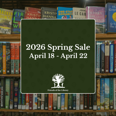 Event image for Friends of the Library Spring Book Sale 2026