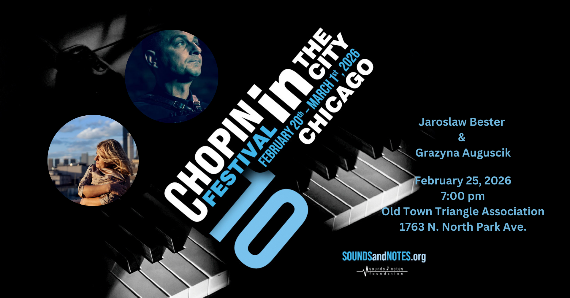 Chopin in the City Festival-Jarek Bester & Grazyna Auguscik, Feb. 25, 7pm, Old Town Triangle Assoc.