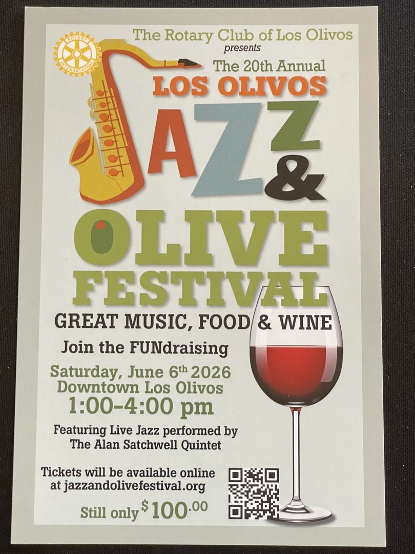 Los Olivos Jazz & Olive Festival, June 6, 2026