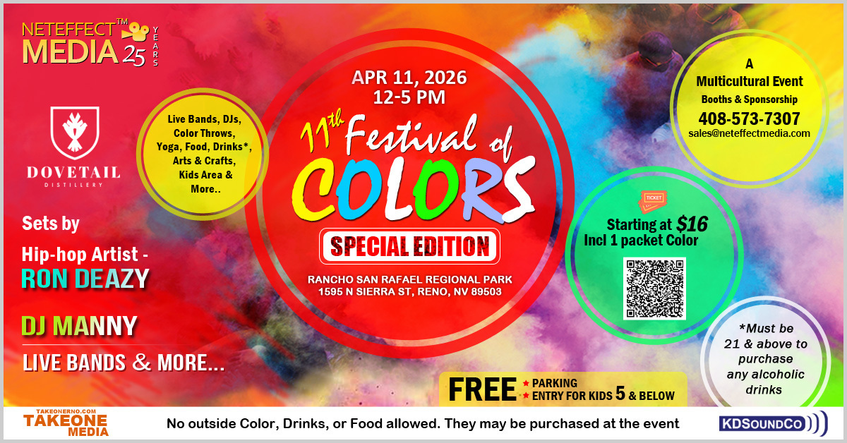 Festival of Colors, RENO 2026 - Special 11th Edition