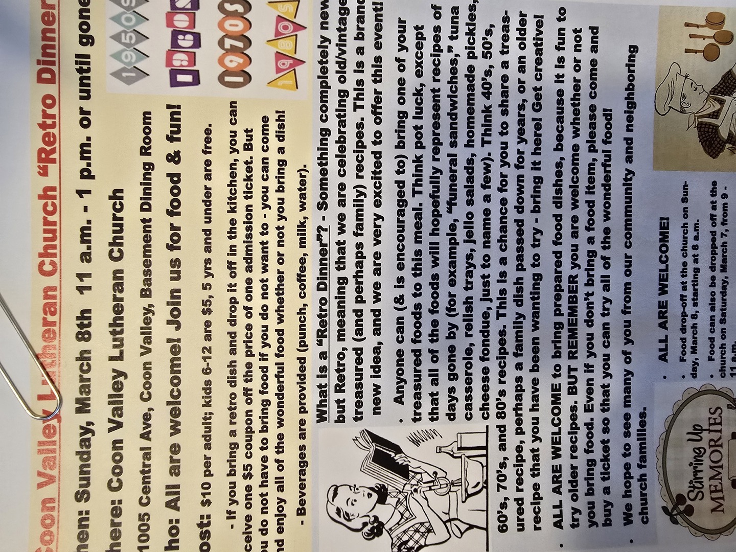 Retro Dinner - Coon Valley