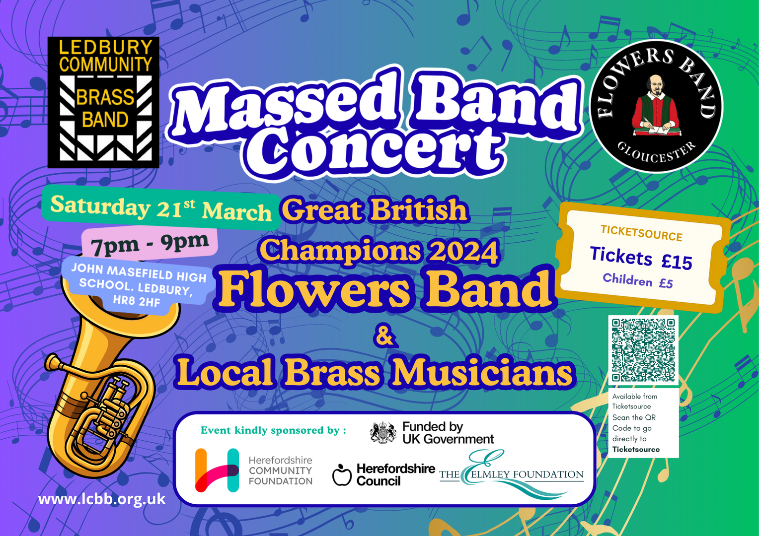 Massed Band Concert - Flowers Band, Ledbury Community Brass Band & Friends