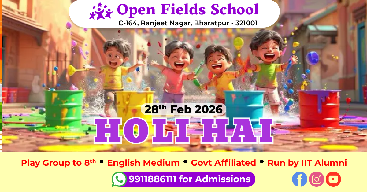 Brij Holi Celebration 2026 - Open Fields School - Best School in Bharatpur