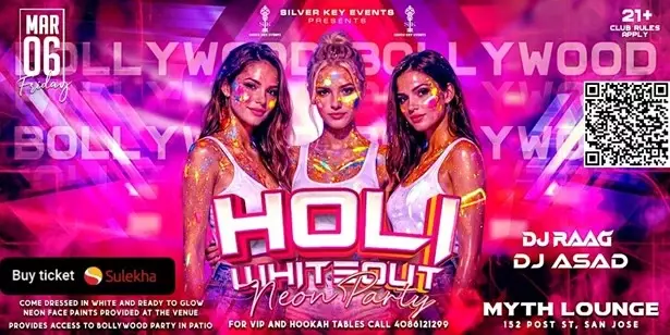 HOLI All White BOLLYWOOD Neon PARTY with Face Paints