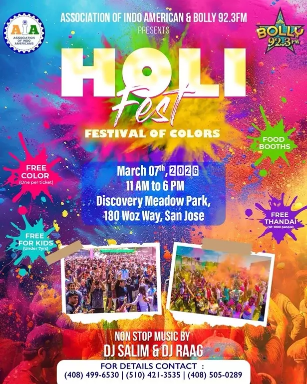 AIA Holi Fest San Jose 2026