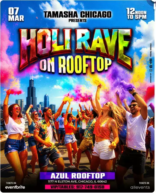 CHICAGO HOLI RAVE 2026- A COLOR FEST ROOFTOP