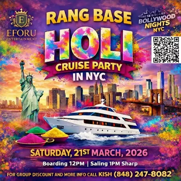 Rang Barse – Bollywood Holi Cruise Party | New York, NY
