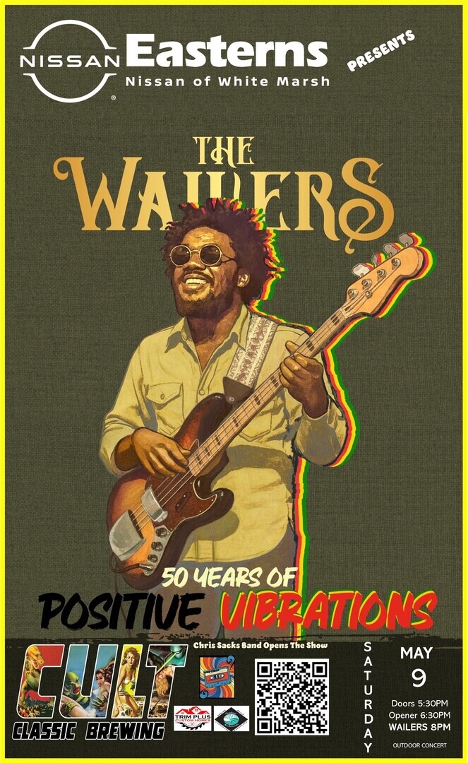 The Wailers Are Coming to Cult Classic Brewing in Stevensville MD Saturday on May 9th - The Wailers Are Coming to Cult Classic Brewing in Stevensville MD Saturday on May 9th