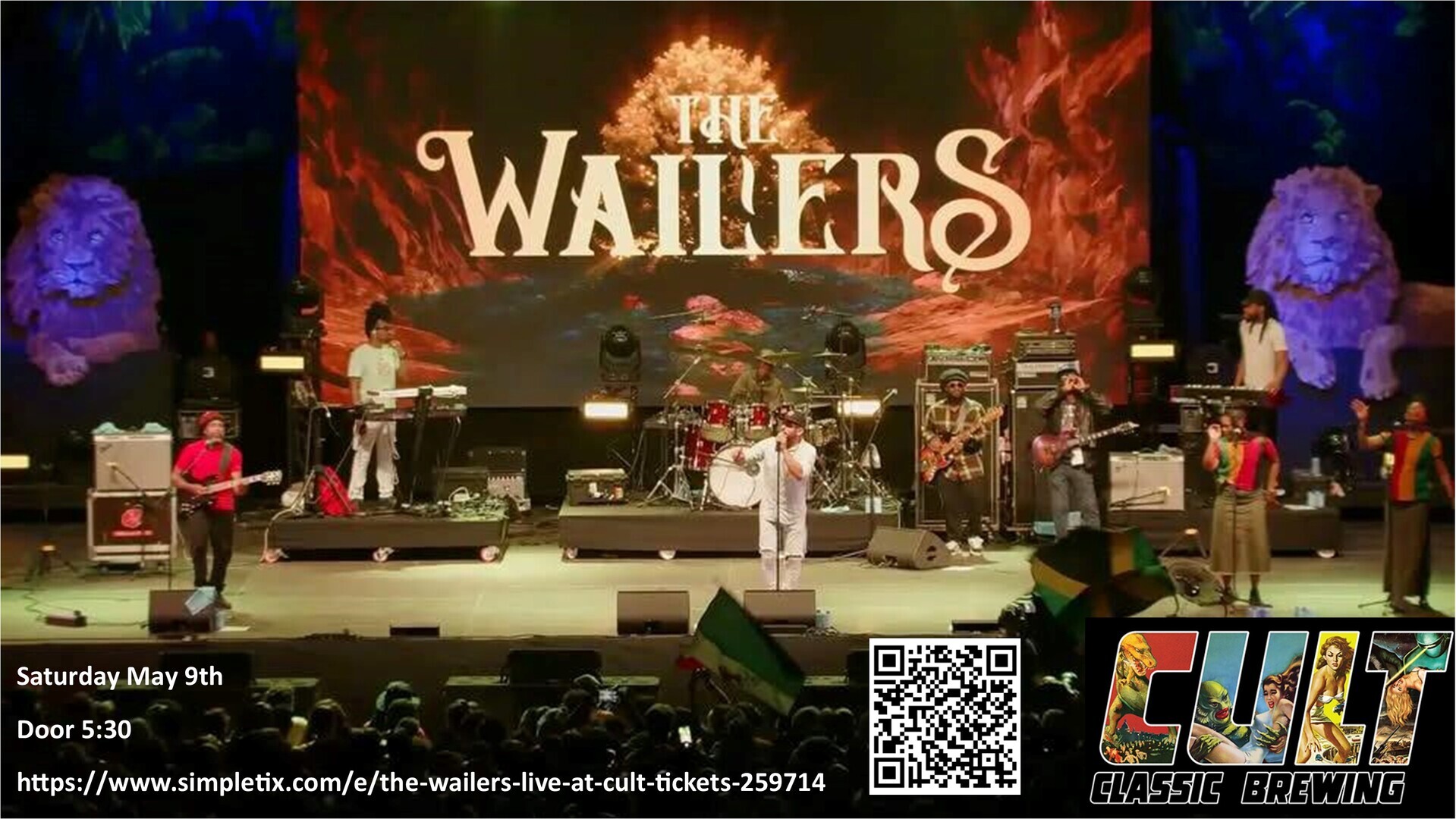 The Wailers Are Coming to Cult Classic Brewing in Stevensville MD Saturday on May 9th - The Wailers Are Coming to Cult Classic Brewing in Stevensville MD Saturday on May 9th
