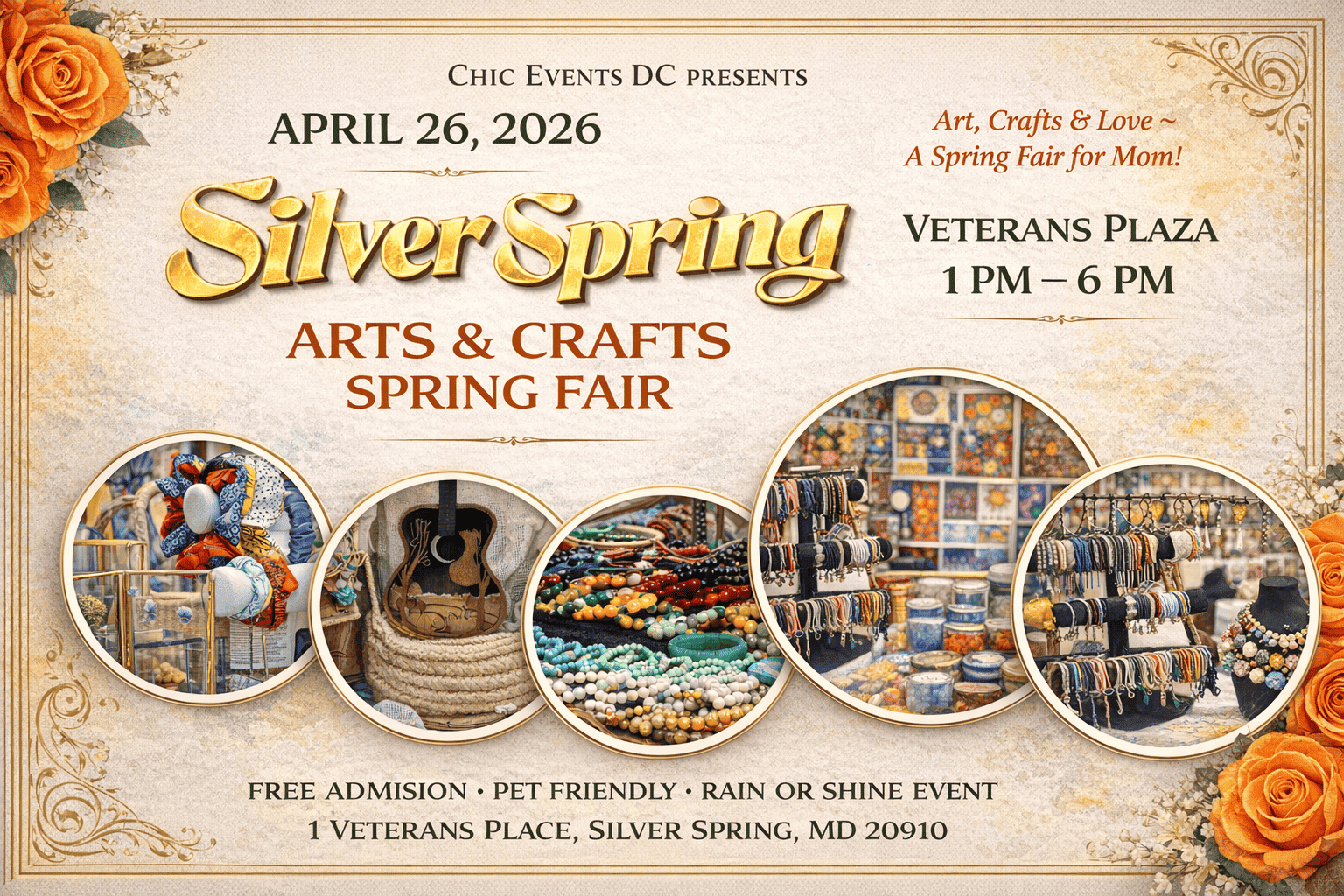 Silver Spring Mother's Day Arts & Crafts Spring Fair @ Veterans Plaza