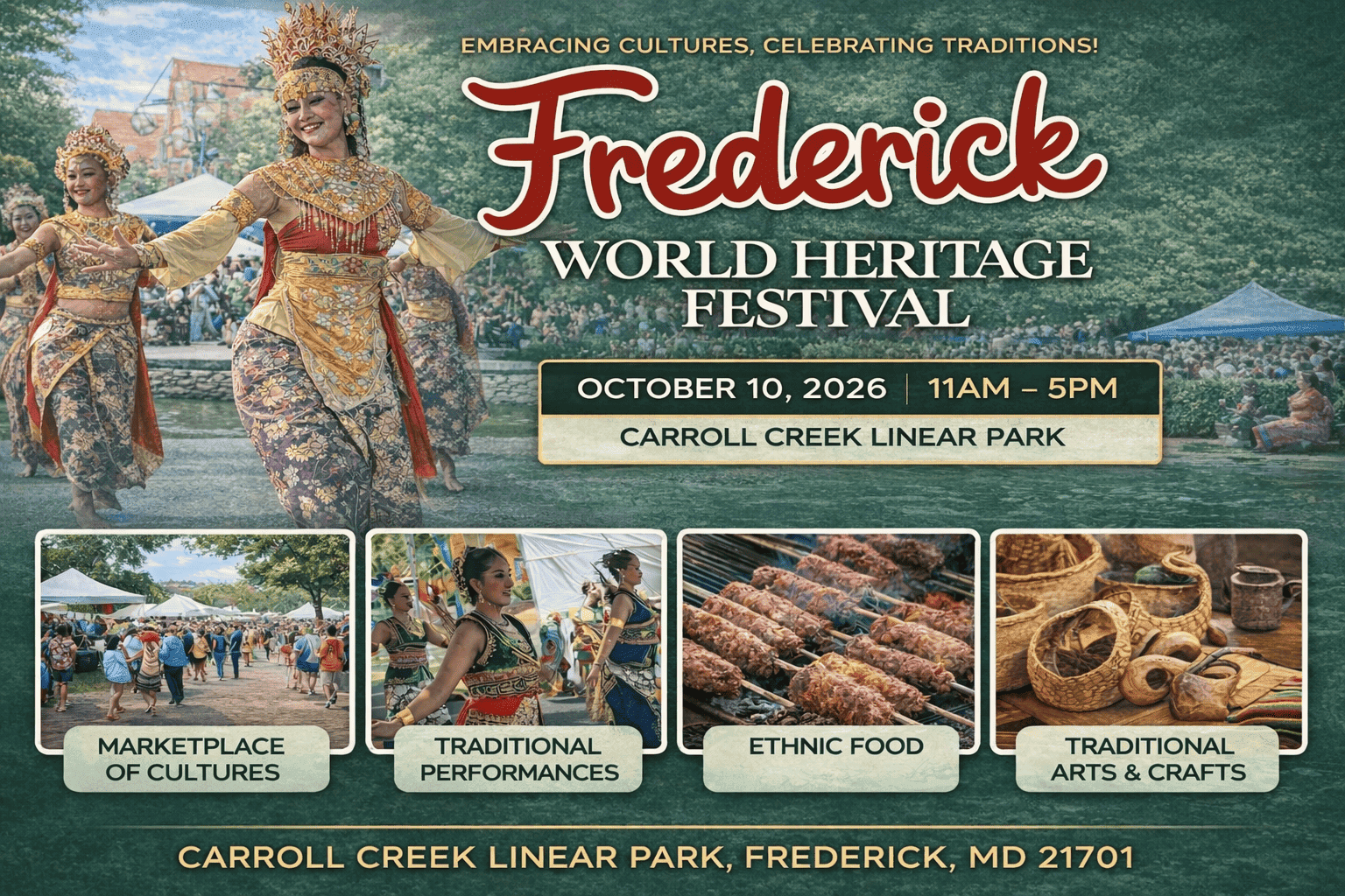 World Heritage Festival @ Carroll Creek Park, Frederick, MD