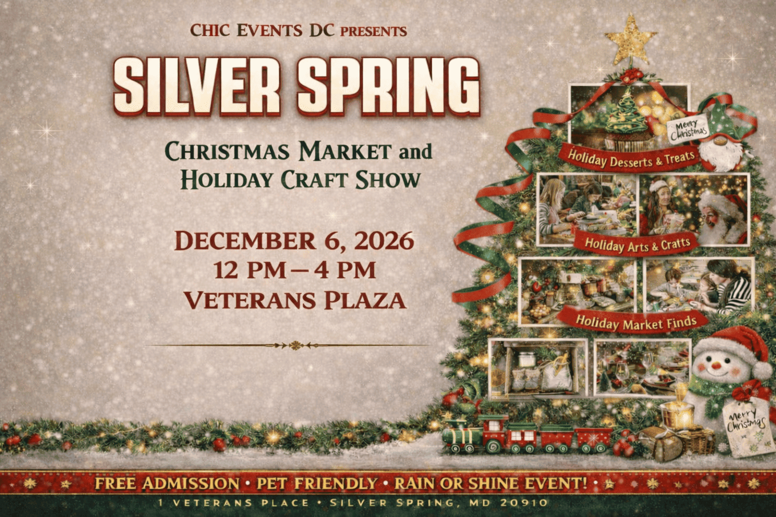 Silver Spring Christmas Market and Holiday Craft Fair @ Veterans Plaza