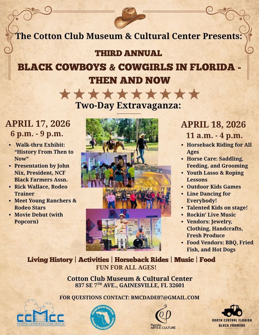 “Third Annual Black Cowboys/Cowgirls in Florida: Then and Now” A Two-Day Extravaganza
