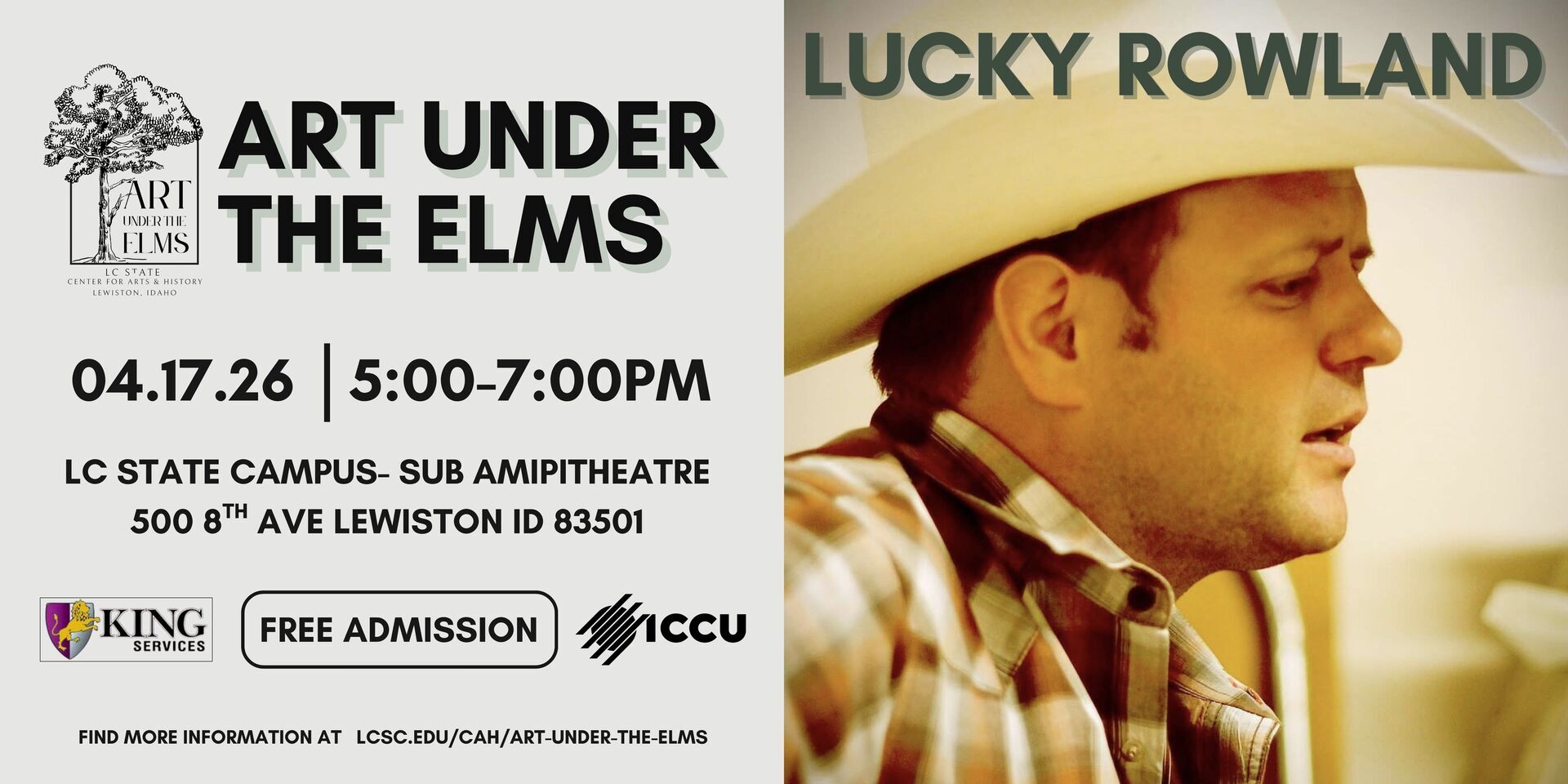 Live Music: Lucky Rowland at Art Under the Elms