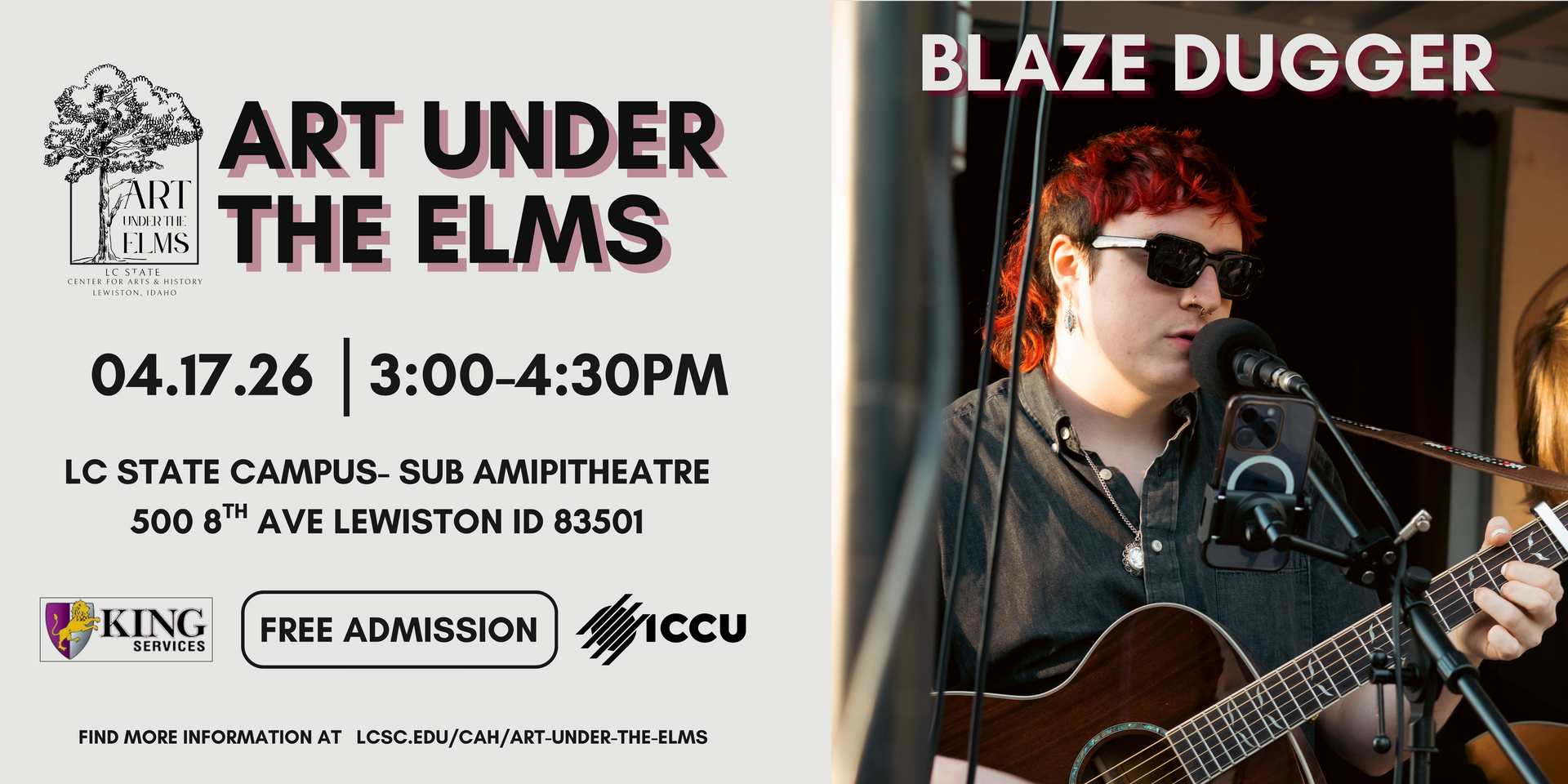 Live Music: Blaze Dugger at Art Under the Elms