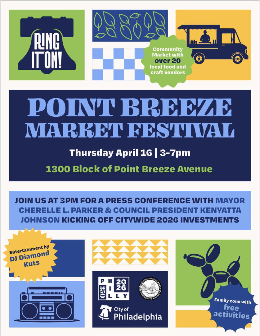 Ring It On! One Philly: A United Celebration Kickoff and Point Breeze Market Festival