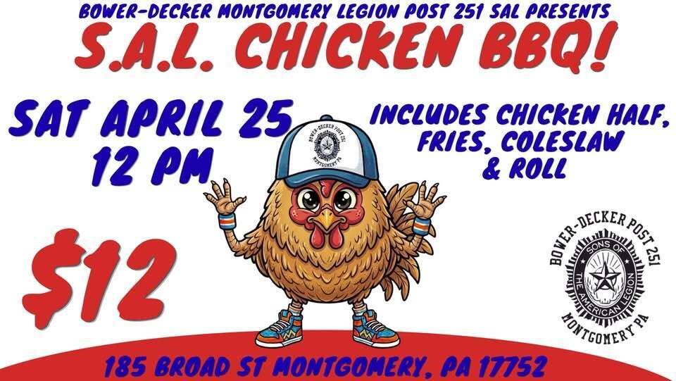 Montgomery Legion Post 251 S.A.L. Chicken BBQ!